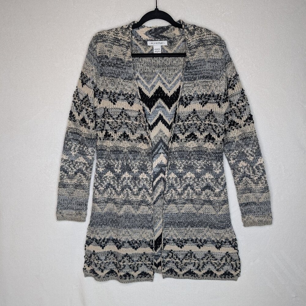 99 Jane Street Black and Cream Cozy Cardigan Size S